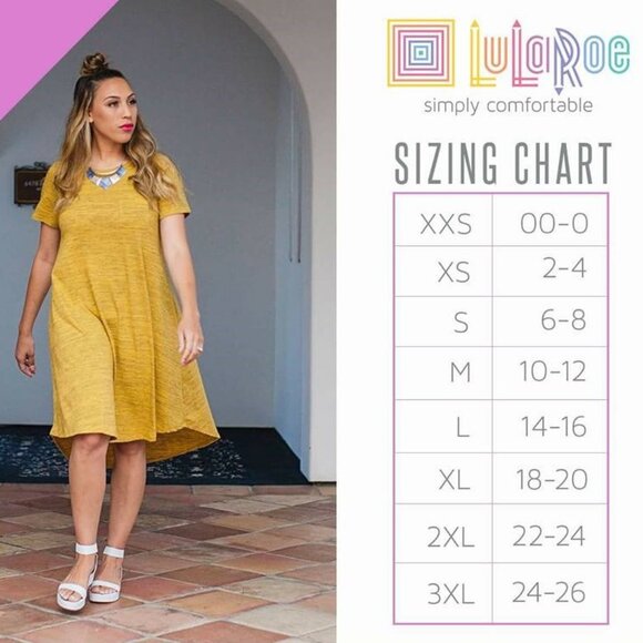 LulaRoe Carly Dress - X-Small - Picture 2 of 2